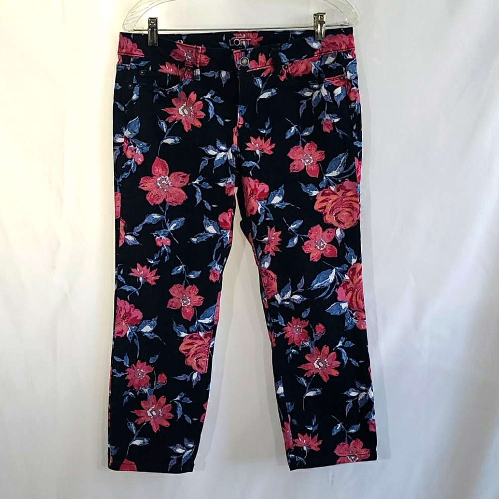 Ann Taylor LOFT floral original jeans